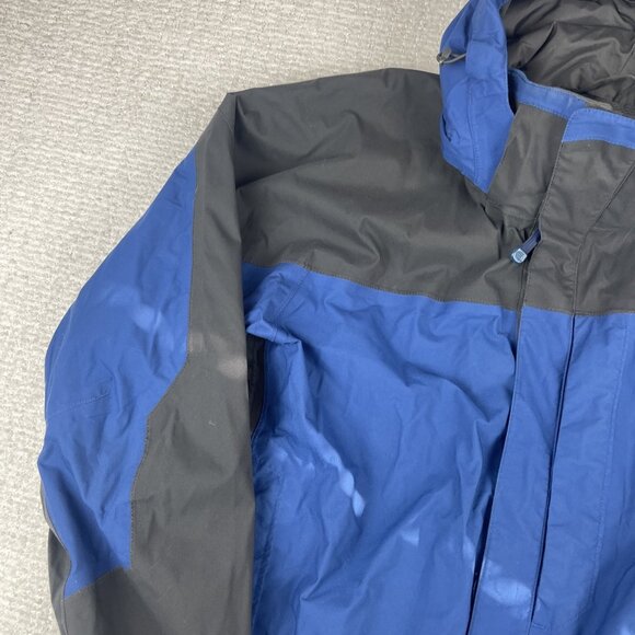 Vintage Y2K The North Face Shell Jacket Men L Blue/Grey Full Zip Hyvent Hooded - Picture 11 of 16